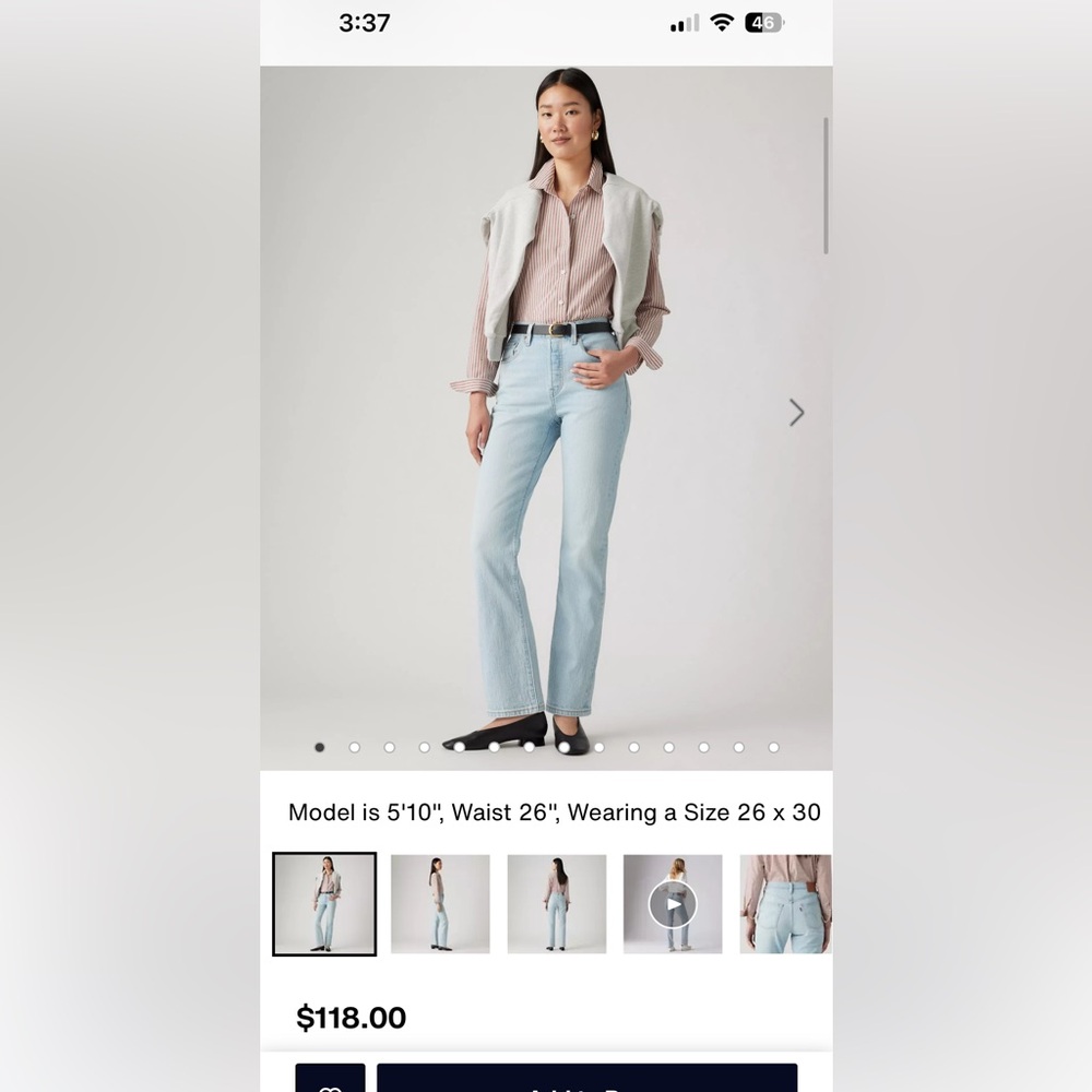 Levi's Light Blue Straight Leg Jeans